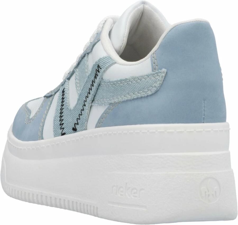 Rieker Plateausneakers vrijetijdsschoen halfschoen veterschoen met gepolsterde schacht - Foto 2