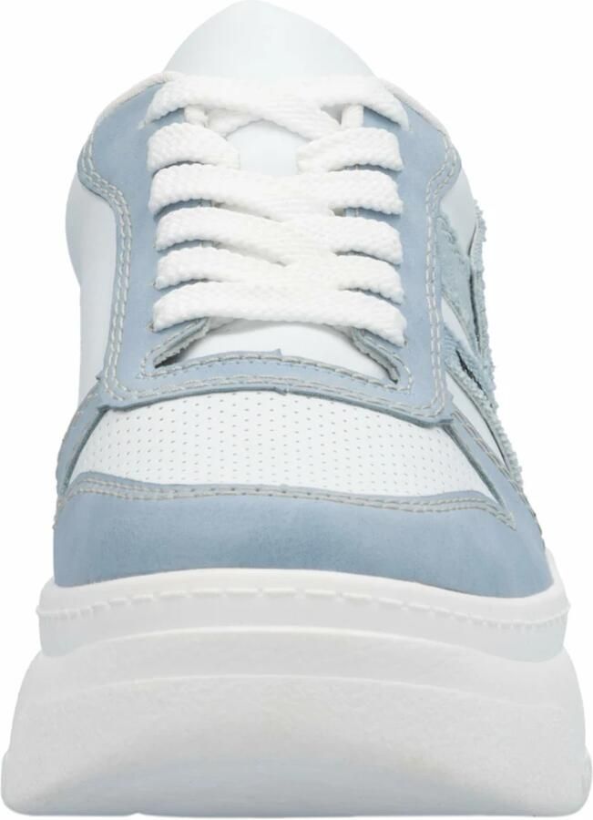 Rieker Plateausneakers vrijetijdsschoen halfschoen veterschoen met gepolsterde schacht - Foto 3