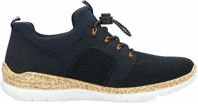 Rieker Slip-on sneakers instapschoen lage schoen slipper vrijetijdsschoen met elastische instap