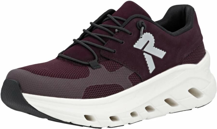 Rieker Sneakers laag bordeaux wit - Foto 7