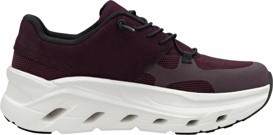Rieker Sneakers laag bordeaux wit