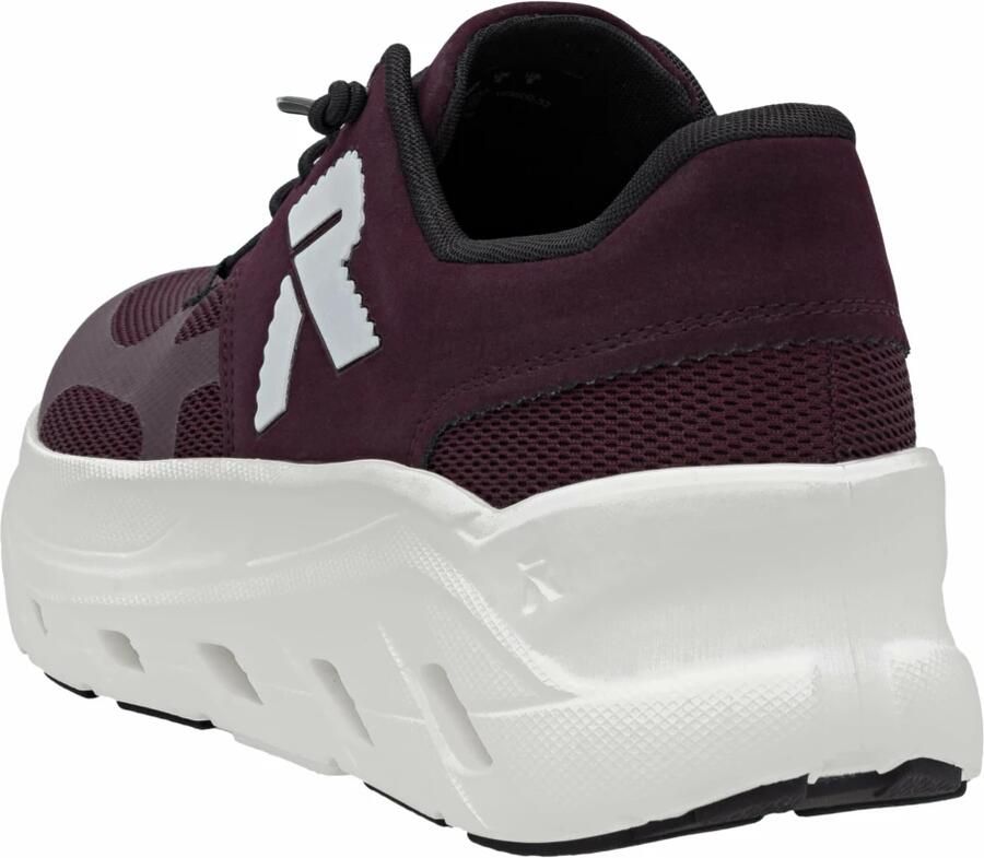 Rieker Sneakers laag bordeaux wit - Foto 2