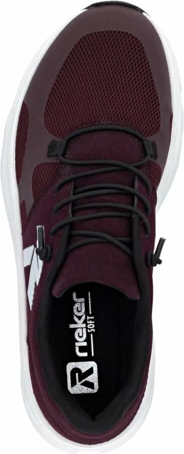 Rieker Sneakers laag bordeaux wit - Foto 4