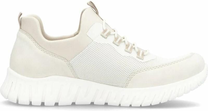Rieker Slip-on sneakers instappers lage schoen vrijetijdsschoen in vegan uitvoering