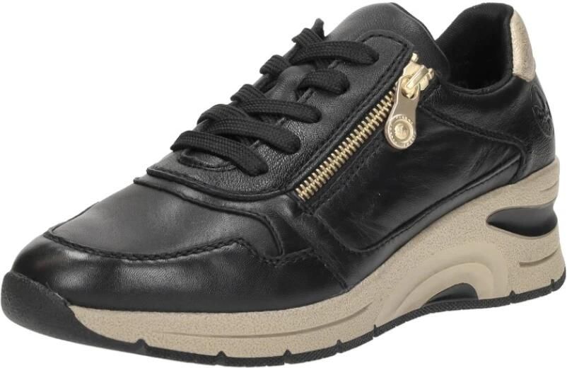 Rieker Sneakers met sleehak vrijetijdsschoen lage schoen veterschoen met rits smalle vorm