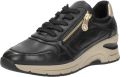 Rieker Sneakers met sleehak vrijetijdsschoen lage schoen veterschoen met rits smalle vorm - Zwart