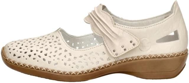 Rieker -Dames off-white-crÈme-ivoorkleur ballerina's & mocassins - Foto 6