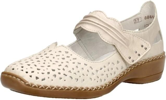 Rieker -Dames off-white-crÈme-ivoorkleur ballerina's & mocassins - Foto 7