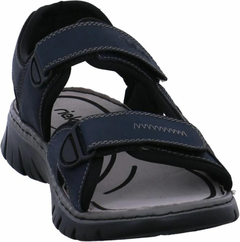 Rieker Zwarte synthetische sliders met comfortabel voetbed en klittenbandsluiting Black - Foto 19