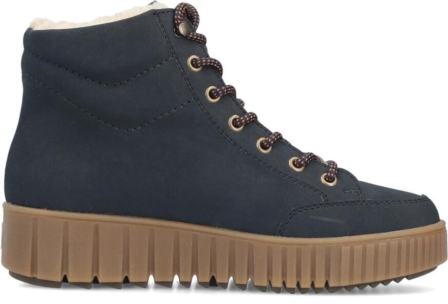 Rieker Winterlaarzen Plateauzolen veterboots met warme voering en TEX-uitrusting