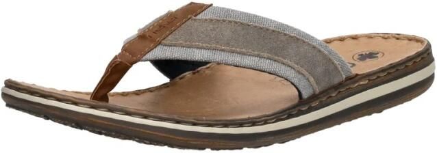 Rieker Teenslippers zomerschoen slippers poolslides badschoen met leren binnenzool - Foto 3