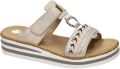 Rieker -Dames goud slippers & muiltjes - Goud