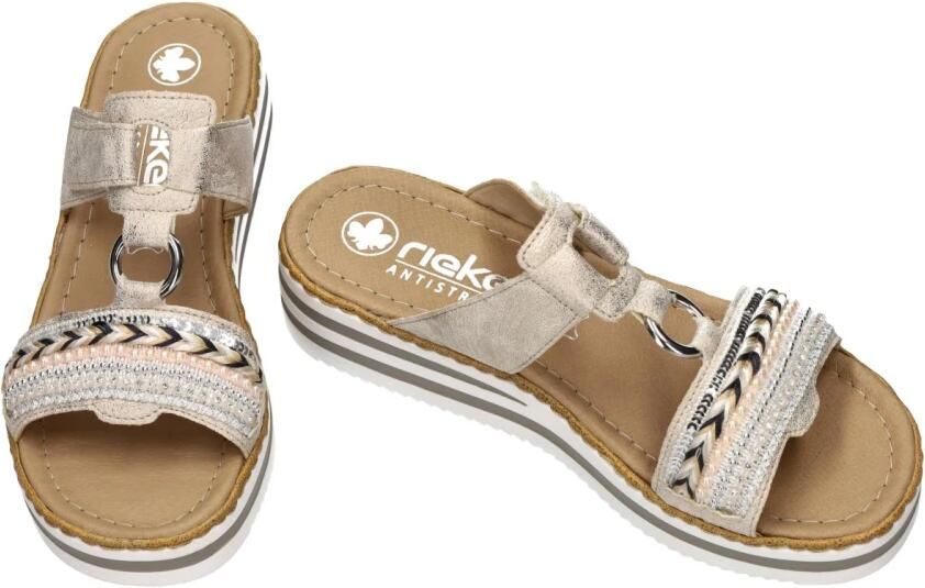 Rieker -Dames goud slippers & muiltjes - Foto 2