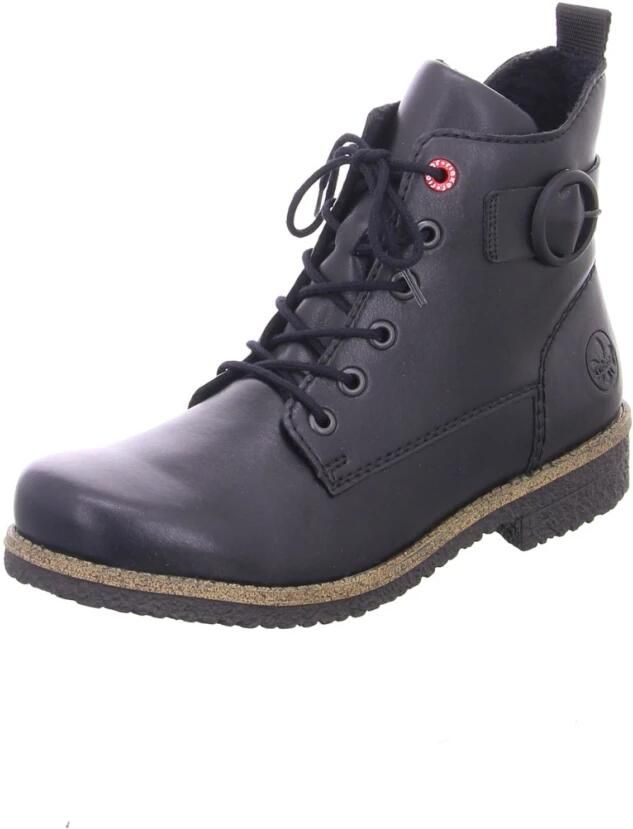 Rieker Veterlaarsjes Veterboots enkellaarsjes blokhak met decoratieve siergesp - Foto 10