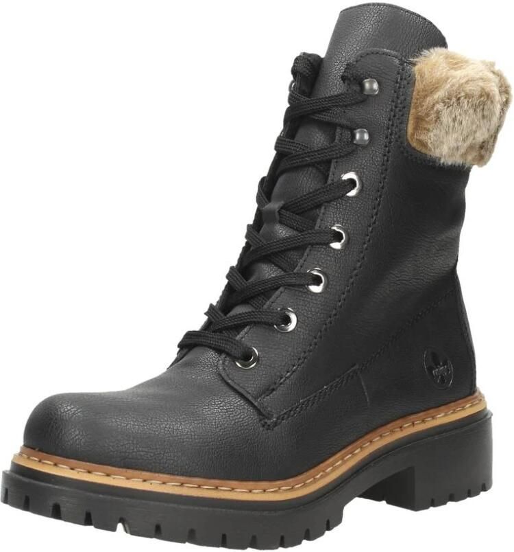 Rieker Waterdichte sneakers met ritssluiting en uitneembaar voetbed Black Dames - Foto 2