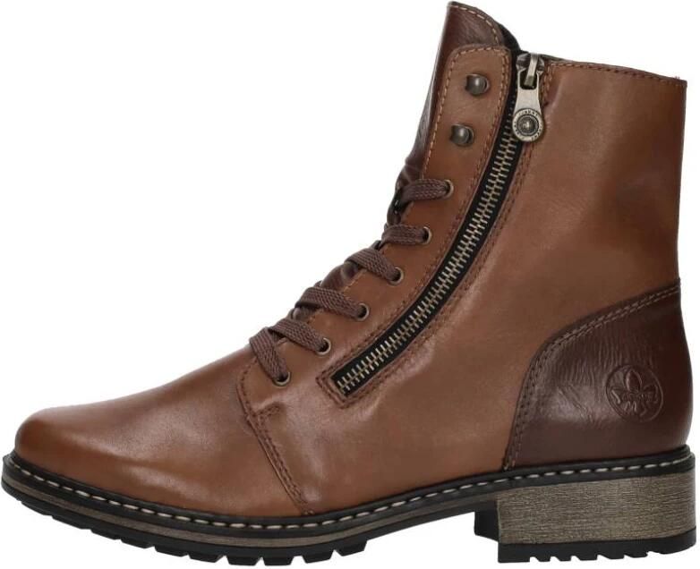 Rieker Warm Bruine Veterschoen voor Dames Brown Dames - Foto 4