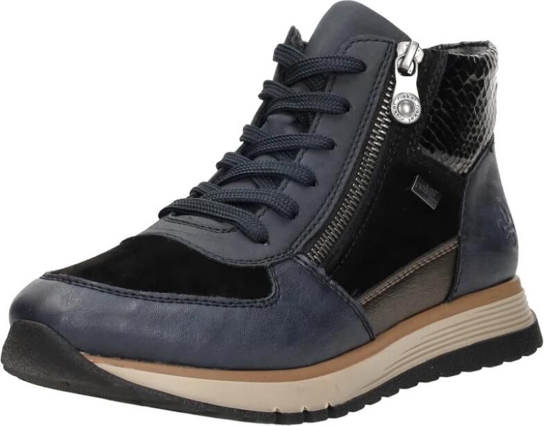 Rieker Dames Veterboot Gevoerd 49040-14 Blauw Wijdte H - Foto 10