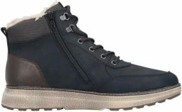 Rieker Heren B5546 Hoge Sneakers TEX Extra Wijd H Blauw Combi