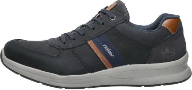 Rieker Comfortabele Blauwe Sneakers met Bruine Accenten Grijs Heren - Foto 3