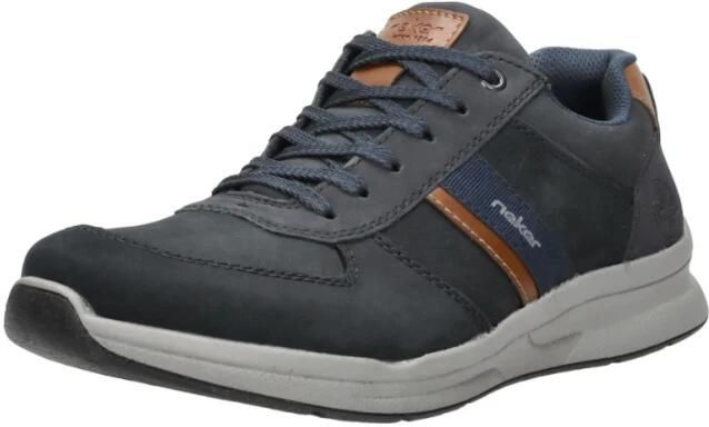 Rieker Comfortabele Blauwe Sneakers met Bruine Accenten Grijs Heren - Foto 4