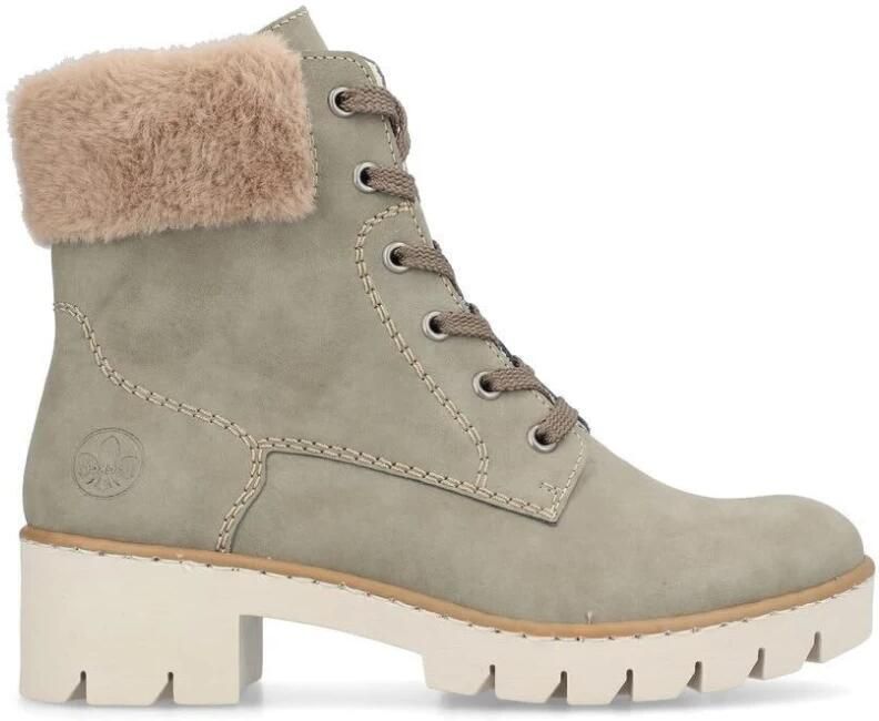 Rieker Stijlvolle warme veterschoen voor dames Green