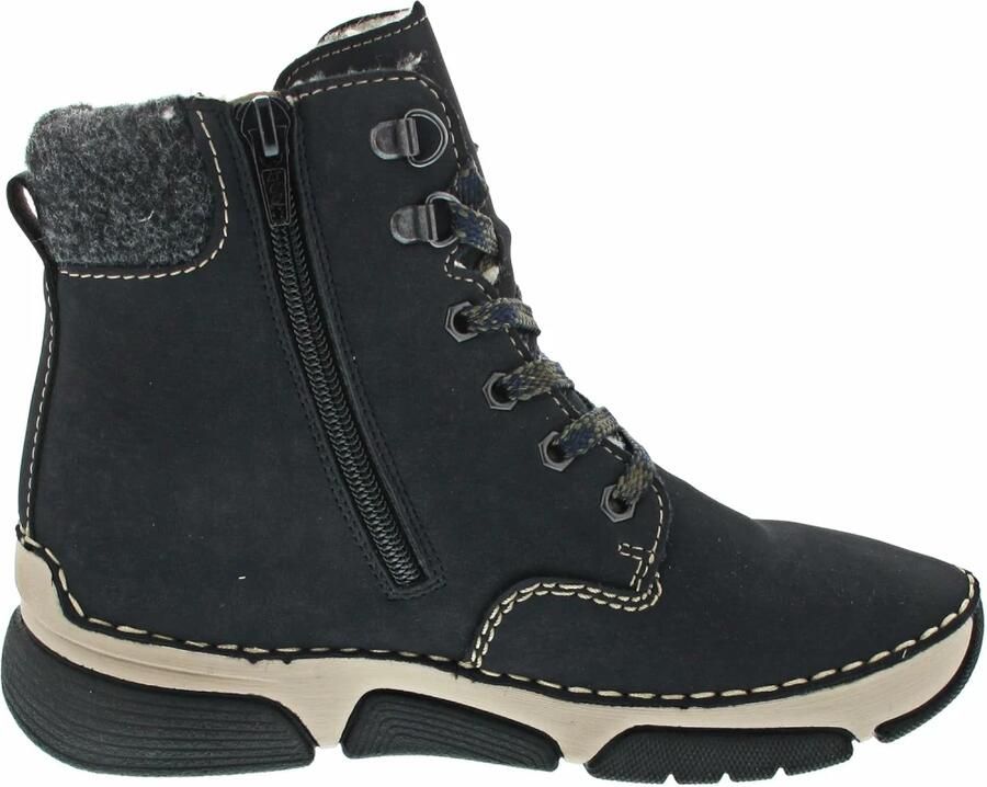 Rieker dames Tex-enkellaarsjes gevoerd blauw