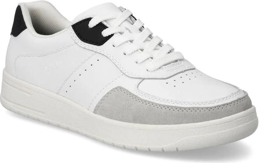 Rieker Comfortabele witte leren sneaker voor heren White - Foto 4