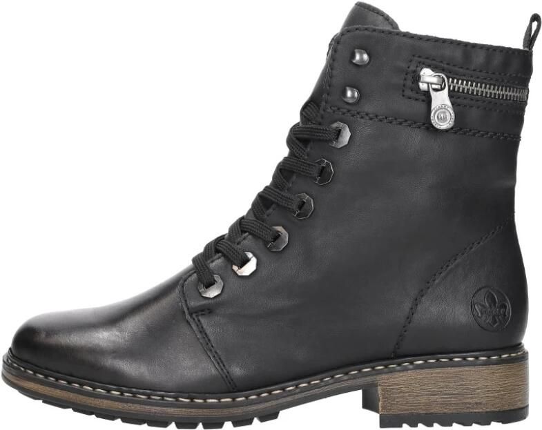 Rieker Waterdichte sneakers met ritssluiting en uitneembaar voetbed Black Dames - Foto 10