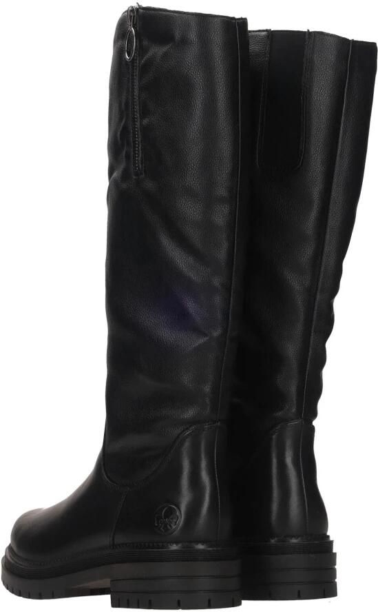 Rieker Stijlvolle zwarte leren lange laars Zwart Dames - Foto 2