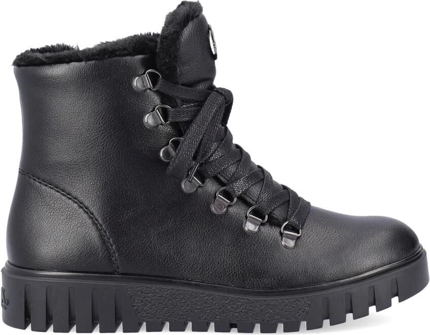 Rieker Zwarte Gesloten Booties Black Dames