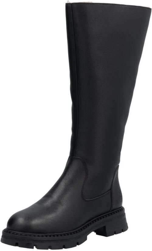 Rieker Zwarte Winterlaarzen met Schapenvacht Voering