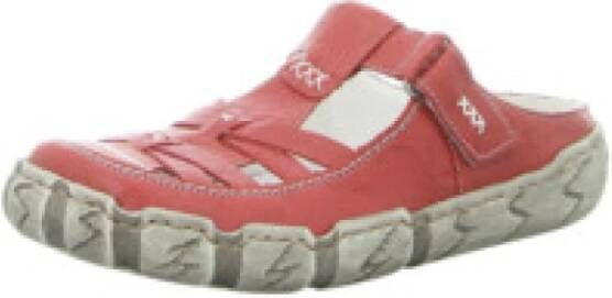 Rieker Rode damesslide sandalen comfortstijl