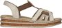 Rieker Beige Taupe Gevlochten Sandaal Beige - Thumbnail 3