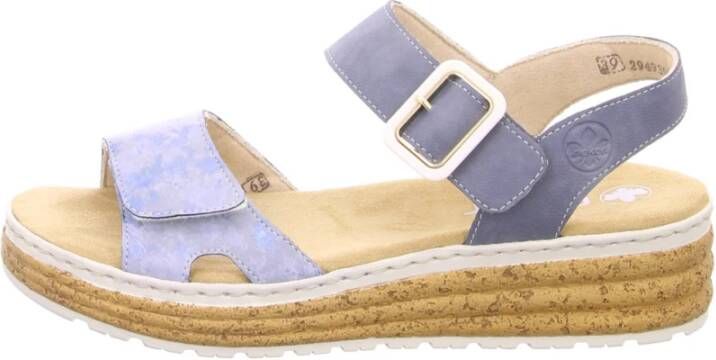 Rieker Plateausandalen Sandalette zomerschoen sleehaksandaal met praktische klittenbandsluitingen