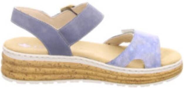 Rieker Plateausandalen Sandalette zomerschoen sleehaksandaal met praktische klittenbandsluitingen