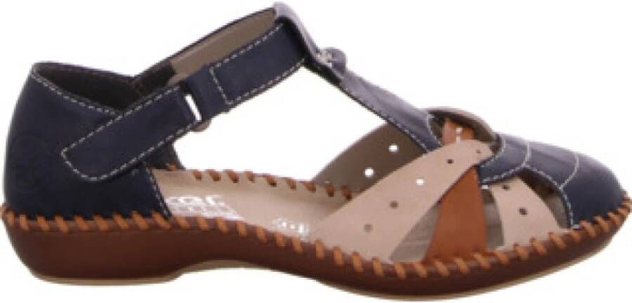 Rieker Sandalen met bandjes voor dames in effen kleur
