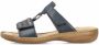 Rieker Slippers sleehak zomerschoen slippers met praktische klittenband - Thumbnail 2