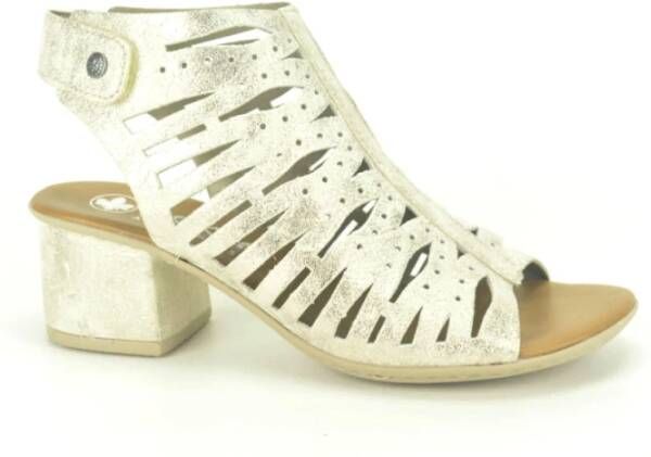 Rieker Sandalen met matte gouden afwerking