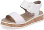 Rieker Witte leren sandaal met print White Dames - Thumbnail 44