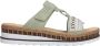 Rieker Slippers sleehak zomerschoen pantoffels met decoratieve kralen - Thumbnail 2