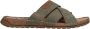 Rieker Groene herenslipper van synthetisch leer met unieke zool Green Heren - Thumbnail 3