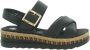 Rieker Comfortabele Leren Sandalen met Verhoogde Zool Black Dames - Thumbnail 4