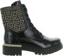Rieker Veterschoenen enkellaars hakken met textielinzet aan de schacht - Thumbnail 2