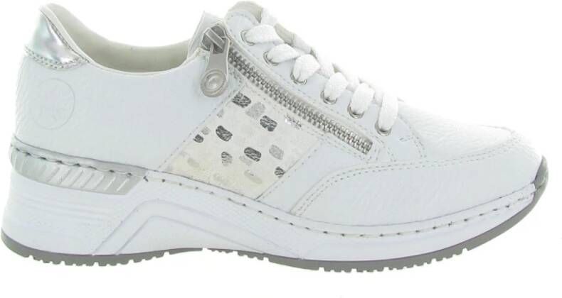 Rieker Sneakers met sleehak veterschoen lage schoen sneaker met losse inlegzool smalle vorm - Foto 3