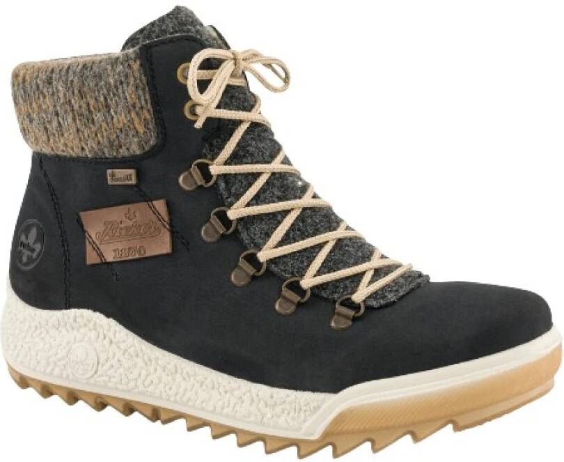 Rieker Stijlvolle Winter Veterschoenen Blue Dames