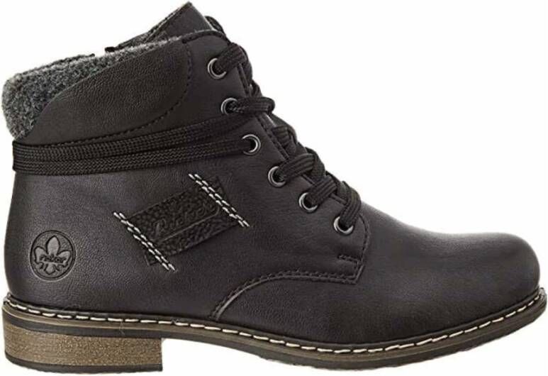 Rieker Veterlaarsjes veterschoenen blokhak met gevoerde schachtafsluiting
