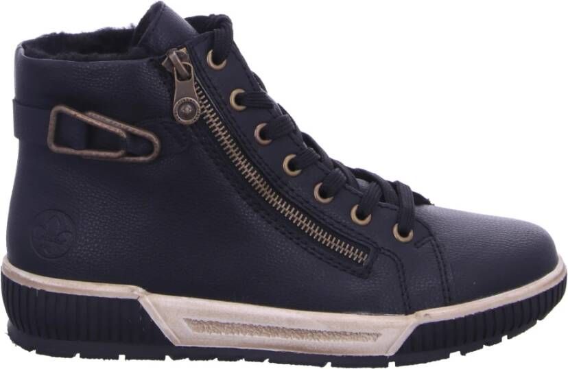 Rieker Winterlaarzen veterschoenen high top sneaker met praktische ritssluiting
