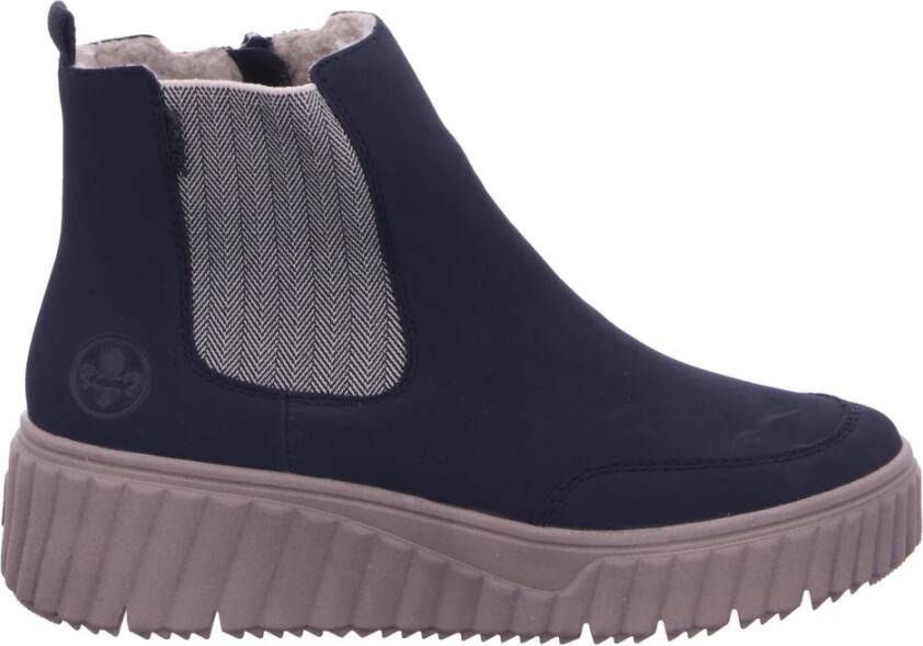 Rieker Chelsea-boots instaplaarzen wedge enkellaars met trekband