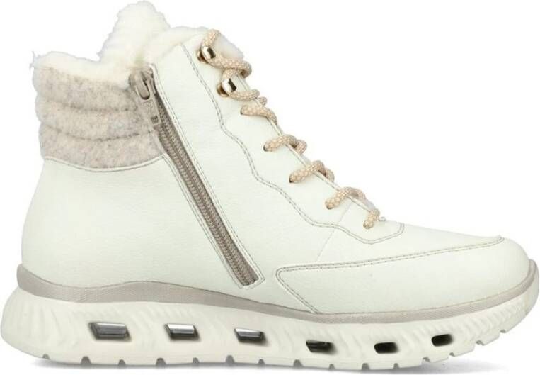 Rieker Witte Casual Enkellaarsjes voor Dames White Dames