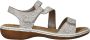Rieker Witte Comfort Sandaal met Klittenbandsluiting White Dames - Thumbnail 2